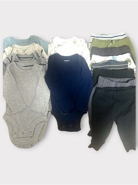 Baby Boy Clothing Bundle Long Sleeve Onesies Pants  3M